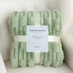 Casual Thickened Rabbit Velvet Knot Nap Air Blanket Flannel Bed Blankets with Cross Border Print Made Polyester Fabric