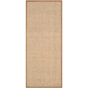 Casual Woven Natural Fiber Brown Border Seagrass Runner Anti Slip Eco Friendly Soundproof Pet Friendly Flat Pile BSCI Certified