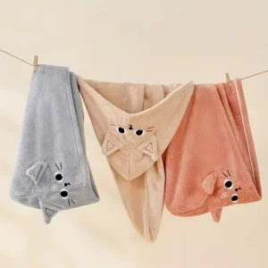 Cat Ear Microfiber Hair Towel Strong Water Absorption and Quick Drying Suitable for Home hotel Products