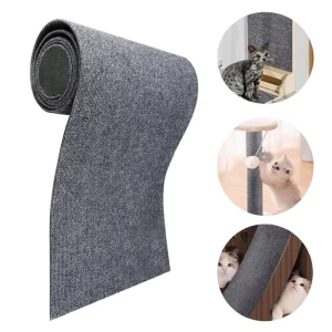 Cat Scratching Carpet Mat Self-Adhesive Trimmable Cat Climbing Post Covered Pad Replacement for DIY