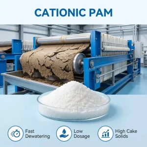 Cationic Polyacrylamide PAM Flocculant for Sludge Dewatering Sewage Treatment