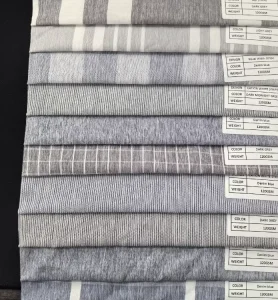 Cationic Stripe Woven Fabric 100% Polyester Soft Touch for Home Textiles Bedding Curtain
