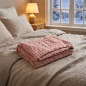 Certified 3 Heating Levels Eco Friendly Knitted Washable Heated Blanket Electric Throw for Home Use