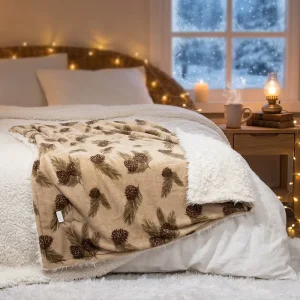 Certified 6 Heating Levels Temperature Control Soft Flannel Electric Heated Throw Blanket Portable Quilted Design for King Size