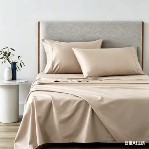 Certified Organic 400TC Woven Bamboo Bed Sheet Set Fitted Sheet Flat Sheet 2 Pillowcases Breathable Eco Friendly Vintage Style