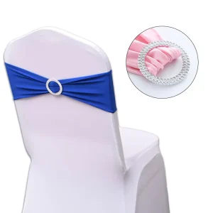 Chair Bands Elastic Spandex Royal Chair Sashes With Buckle for Banquet Home Party Hotel Wedding Decorative TX