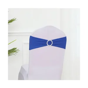 Chair Cover Belt Royal Blue Chair Decoration Elastic Spandex Chair Sashes for Party Wedding Dining Birthday Decor