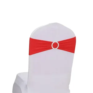 Chair Cover Bow Stretch Banquet Dining Red pink Royal Elastic Wedding Party Chair Sashes Belt for Decoration