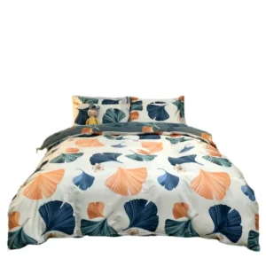 ChamXue Bed Set Duvet Cover Bed Sheet Pillowcase Very High Density Cotton Fabric Pastoral Style Breathable All Season Soft