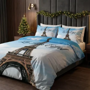 ChamXue Bedding Set Duvet Cover Pillow Case Landscape Series 3Pcs Modern Bedding Set for Printing Microfiber Filler