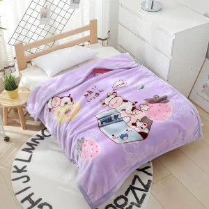 ChamXue Blanket Double Layer Raschel Blanket Thick Extra Thick Winter Fleece Throw Home Warm Blanket Print Pattern Small Size