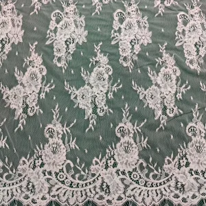 Chantilly Lace Fabric Handmade Crochet French Lace for Wedding Design Corded Lace
