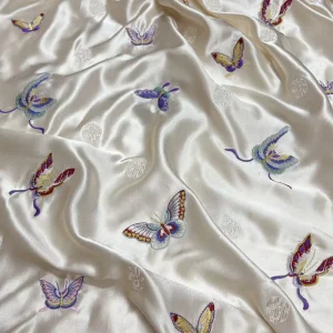 Charmeuse Fabric Coated Dyed Silk Texture for Girls Chinese Style Blouses Waistcoats Cheongsams Bedding Customized