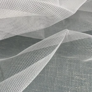 Checkered Rib Knitted 100% Polyester Mesh Fabric Outdoor Tent Mosquito Net Breathable Lightweight Tulle Fabric