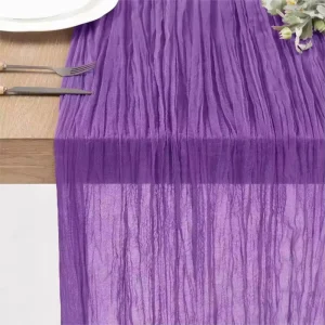 Cheese Cloth Table Linens Gauze Green Wedding Table Cloth Runner for Wedding Decoration