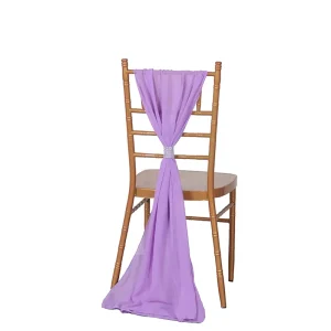 Cheesecloth Chair Cover Drapes Wedding Event Venue Decor Vertical Drapes Chiffon Chair Sashes for Party Wedding Decoration