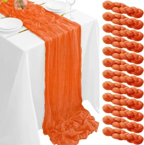 Cheesecloth Table Runner 35x120Inch Spring Easter Cheese Cloth Table Runner 10FT Boho Gauze Table Runners