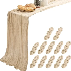 Cheesecloth Table Runner for Bridal Baby Shower Wedding Gauze Table Runners