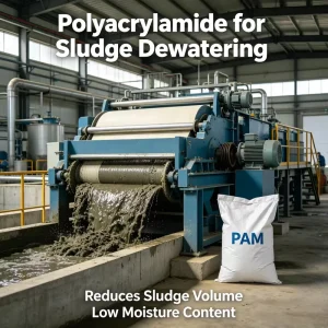 Chemical Auxiliary Agent Cationic Flocculant CPAM for Sludge Water Separation