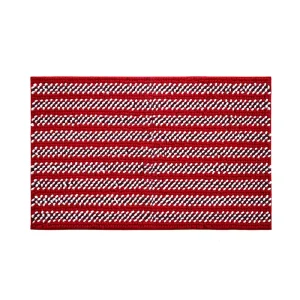 Chenille Bath Mat Stripe Shaggy Rugs Spray Latex Anti-skid Chenille Door Mats With Lurex
