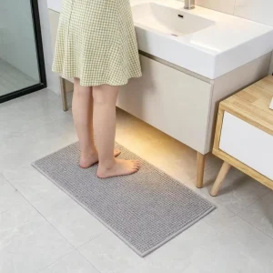 Chenille Bath Mat for Kitchen Soft Standing Anti-fatigue Floor Rug