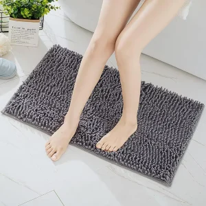 Chenille Bath Mat with TPR