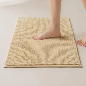 Chenille Floor Mats Bathroom PVC Anti slip Mats Bath Rug Mat Thick Soft Absorbent Chenille