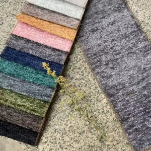 Chenille Jacquard Velvet Fabric 100% Polyester Anti Pill Medium Weight for Sofa Faux Velvet Sofa Mat