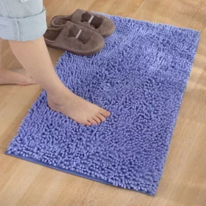 Chenille Solid Color Absorbent Non Slip Floor Mat for Bathroom Bedroom Kitchen Door Mat Machine Washable Modern Simple Style