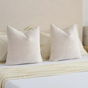 Chenille Textured Washable Sofa Cushion Pillow Covers with Invisible Zipper
