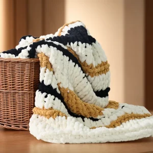 Chenille Throw Warm Cozy Soft for Sofa Bed Home Decor Beautiful Home Bed Blanket Chunky Yarn