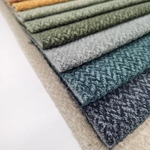 Chenille Velvet Upholstery Fabric 100% Polyester Anti-Pill Woven Herringbone Pattern Home Decor Sofa Fabric