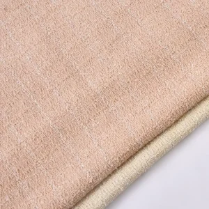 Chic Solids Camel Lurex Tweed Fabric Soft Textured Woven Material for Autumn Vests and Waistcoats