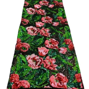 Chiffon Bottom Tulip Colorful Sequined Embroidered Dress Women’s Skirt Sequin Fabric