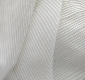 Chiffon Crinkled Pleated Fabric, Pure Garment Accessory for Wedding Dress, Backdrop Decoration