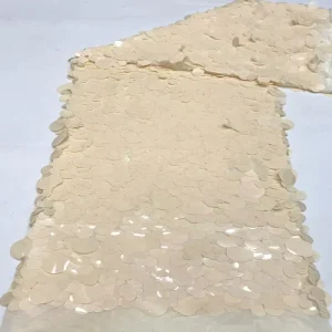 Chiffon Dress with 9+12+25+40mm Sequin Embroidery Fashionable Women’s Skirt Evening Gown Fashion Apparel Sequin Fabric