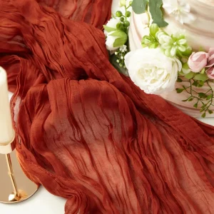 Chiffon Table Runners for Weddings and Parties Decorations and Event Set up Pleated Chiffon Polyester Napkins