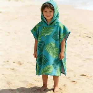 Children’s 100% Cotton Woven Hooded Beach Towel with Custom Logo Luxury