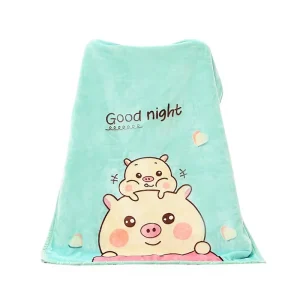 Children’s Animal Double-layer Thickened Skin-friendly Raschel Baby Quilt Blanket 100% Polyester Anti-Bacteria Winter Use
