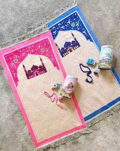 Children’s Prayer Mat Ramadan Gift Muslim Mat Educational Prayer Mat for Kids