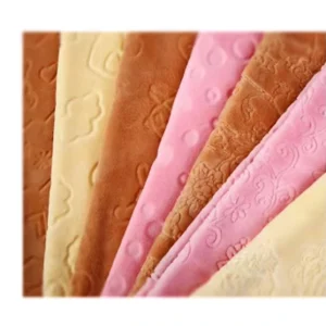 China 100% Polyester Embossed Fabrics Winter Home Textile Fabrics for Clothing