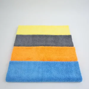 China 40x40cm 400GSM Edgeless Long and Short Pile Microfiber Car Cleaning Cloth Wash Towel for Auto Detailing Polishing