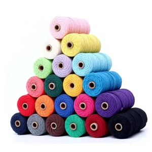 China 4mm Macrame Cotton Cord Macrame Yarn Macrame Rope Cotton