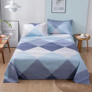 China Factory 3pcs in 1 Set Bed Sheets Queen Size Grounding Bed Sheet Sets Bedding Drap De Lit 2 Places