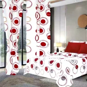 China Factory Customized Flower Printed Bed Sheet Set With Curtains and Pillow Case Luxury Comforter