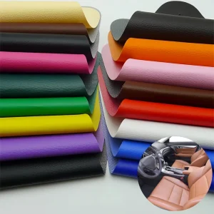 China Factory Embossed Litchi Pattern PVC Artificial Leather Sheet for Car Seats Bags Furniture Decoration Upholstery