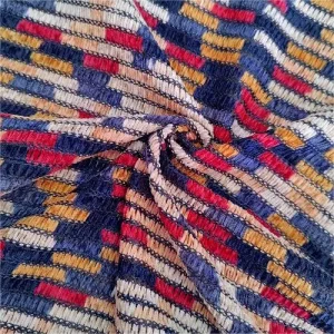 China Factory Knitting 100% Polyester Jacquard Warp Knitted Crepe Fabric for Home Textile