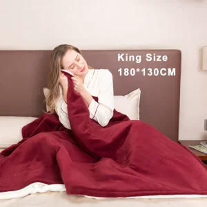 China Factory Price 10 Heat Settings Smart Electric Blanket King Size with Patented Controller