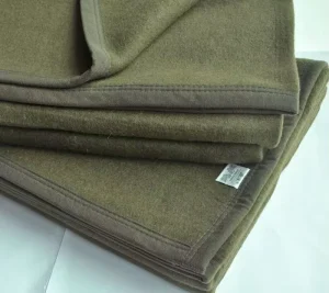 China Factory Seller’s Travel Training Brushed Raschel Blanket Wool Polyester Blend Anti Pilling Portable Heated Custom Color