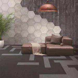 China Factory Supply Office Carpet Tiles 25*100cm Commercial Nylon Carpet Tiles Arcade Carpet Tiles